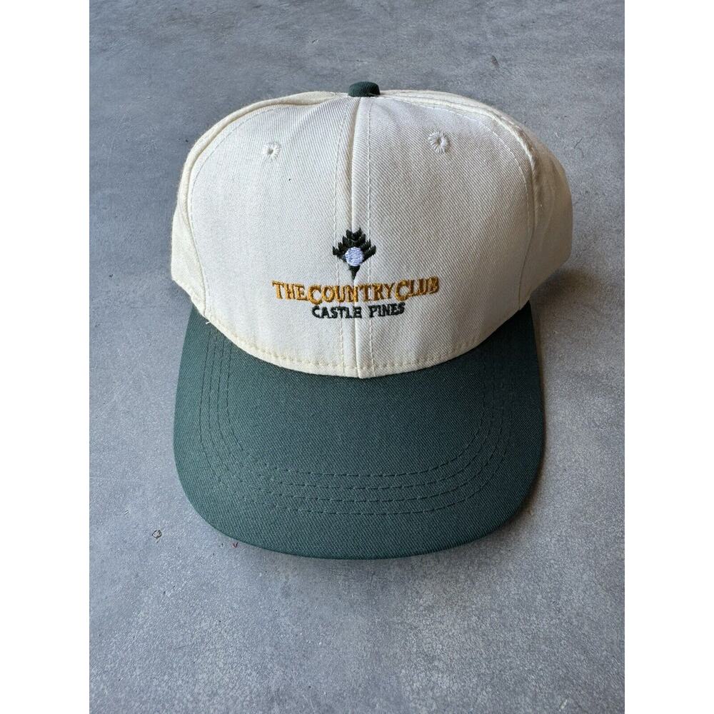 Vintage Preppy Castle Pines Golf Club Colorado Baseball Cap Hat SnapBack